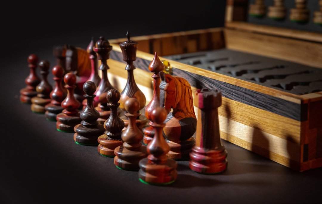 国际象棋。 棋盘。 端粮棋。 独家国际象棋套装。 木制国际象棋套 - 其他 - 木头 多色