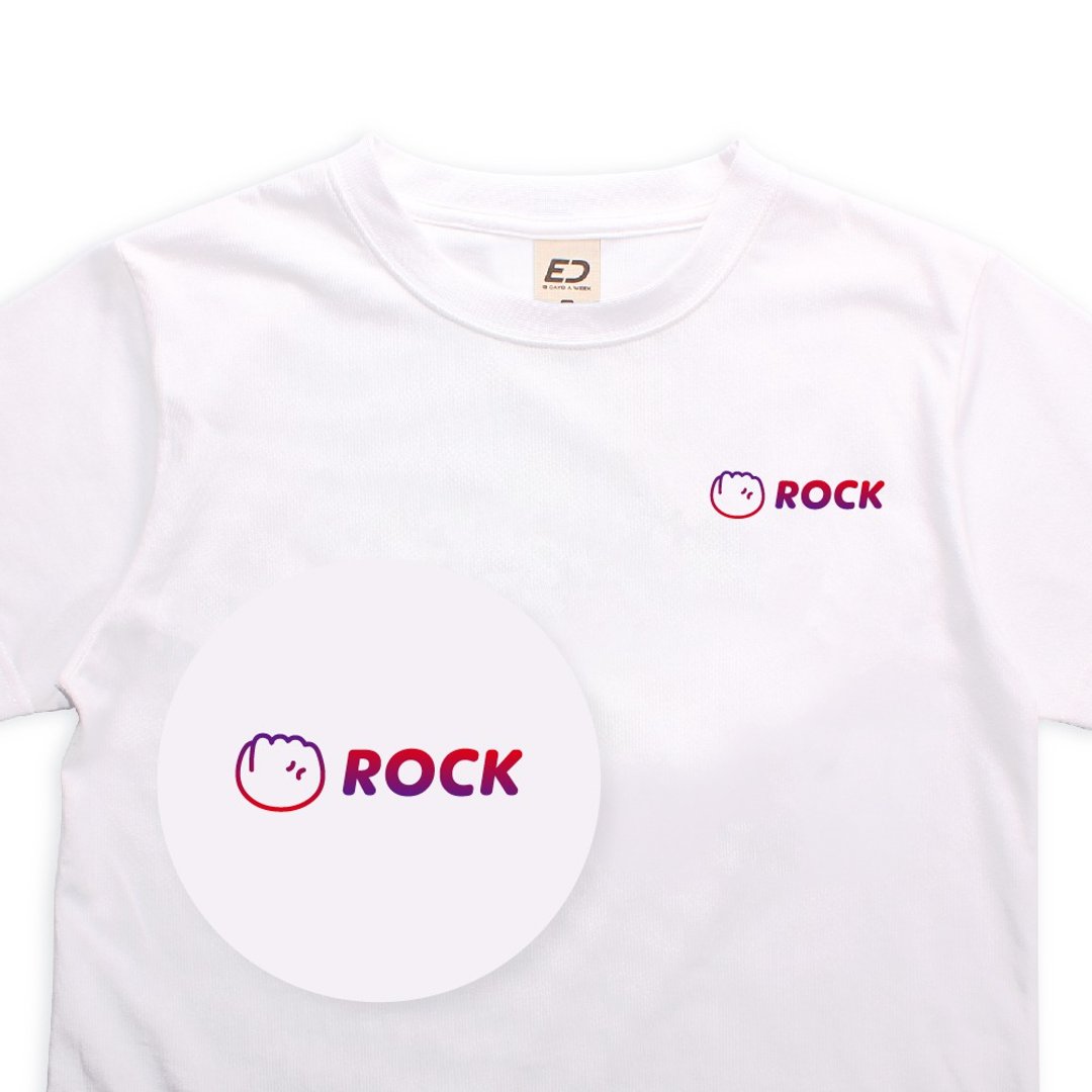 【爱的小手】Rock石头  短T/女上衣/男T恤/T-Shirt - 女装 T 恤 - 棉 白色