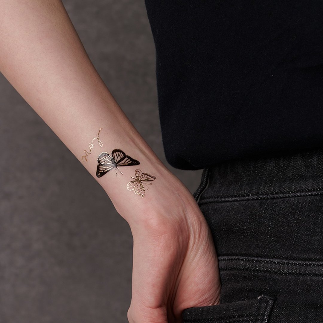 【 DIY 纹身/刺青】Color Tattoo 彩色纹身贴纸 蝴蝶节 - 纹身贴 - 纸 红色