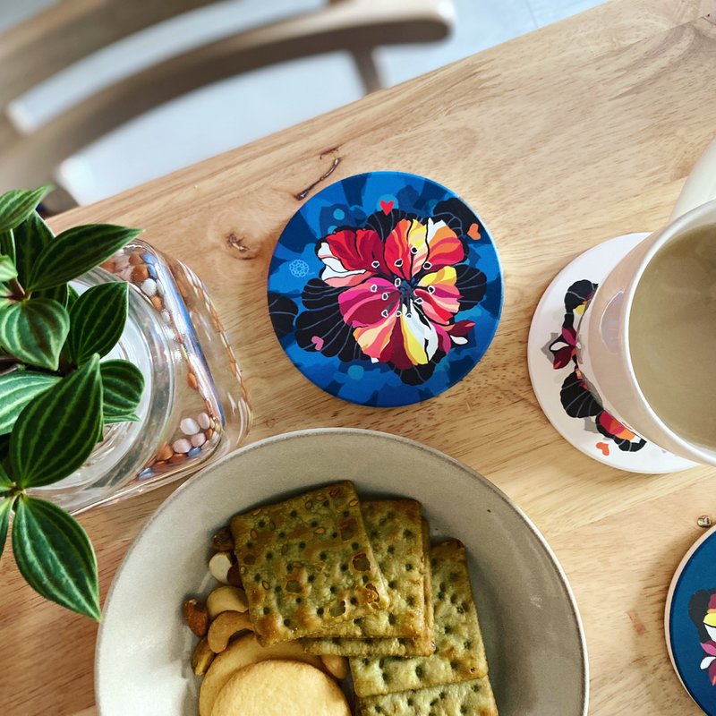 缤纷蓝夜 - 山樱花陶瓷杯垫 - 其他 - 陶 