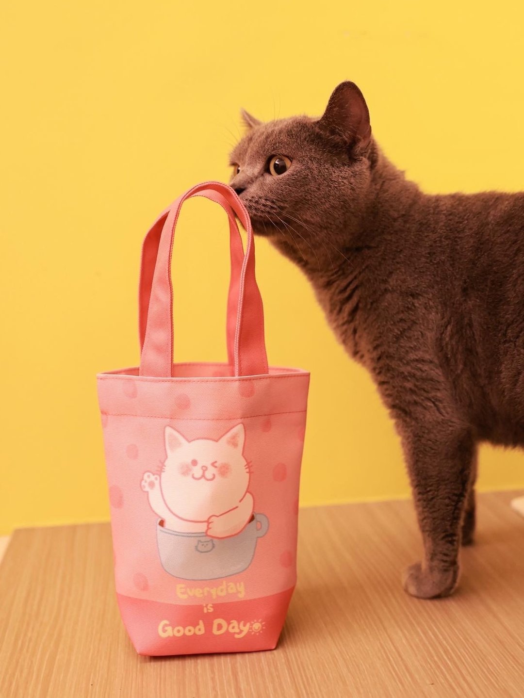 万用环保提袋-粉红猫猫熊熊 - 手提包/手提袋 - 防水材质 粉红色