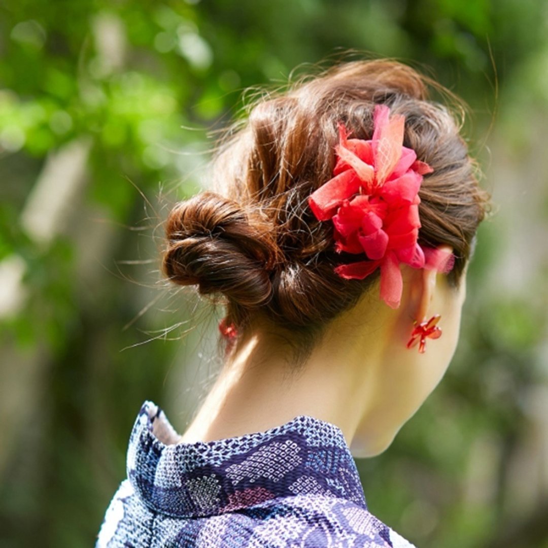 mini | Goldfish | Colorful blooming barrette / hair clip - 发饰 - 聚酯纤维 红色