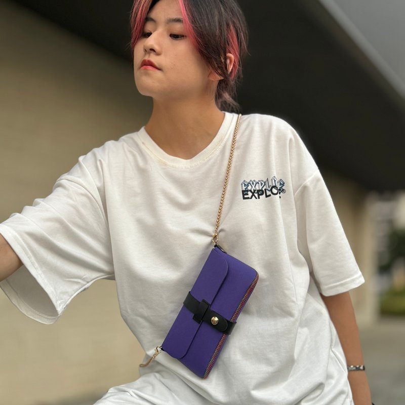 皮夹手机包 跨手机包  双层手机袋 链条手机袋 外出轻量手机背包 - 手机壳/手机套 - 橡胶 多色