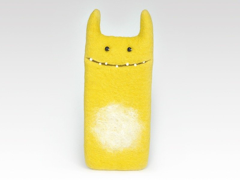 Monster Yellow case for iPhone 7, for iPhone 7Plus,  wool felted case - 手机壳/手机套 - 羊毛 黄色