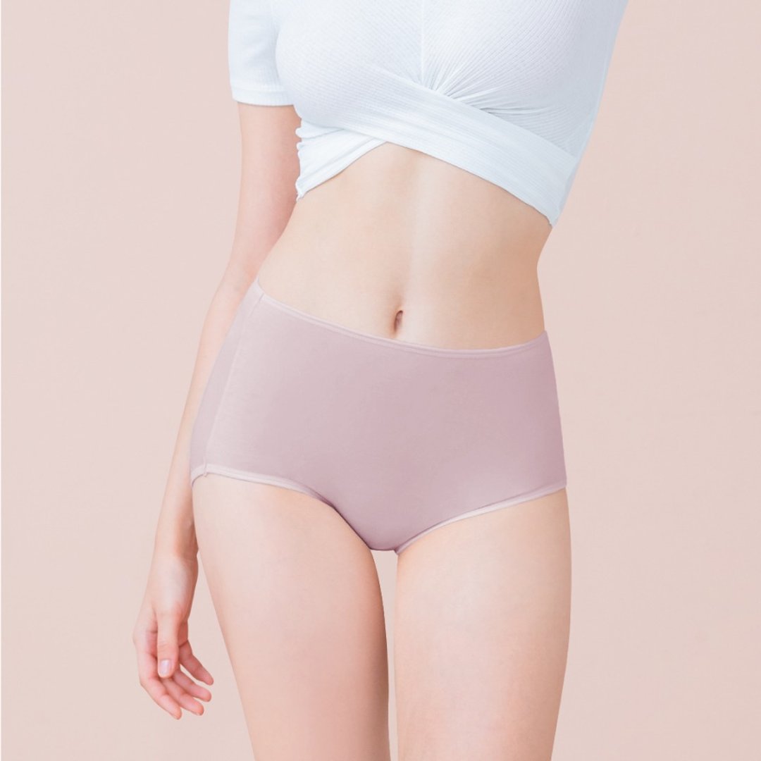 【台湾制】丝蛋白高腰包臀内裤 L-Q(2XL) 紫 2189-91 可兰霓Clany - 女士内衣裤 - 其他材质 紫色