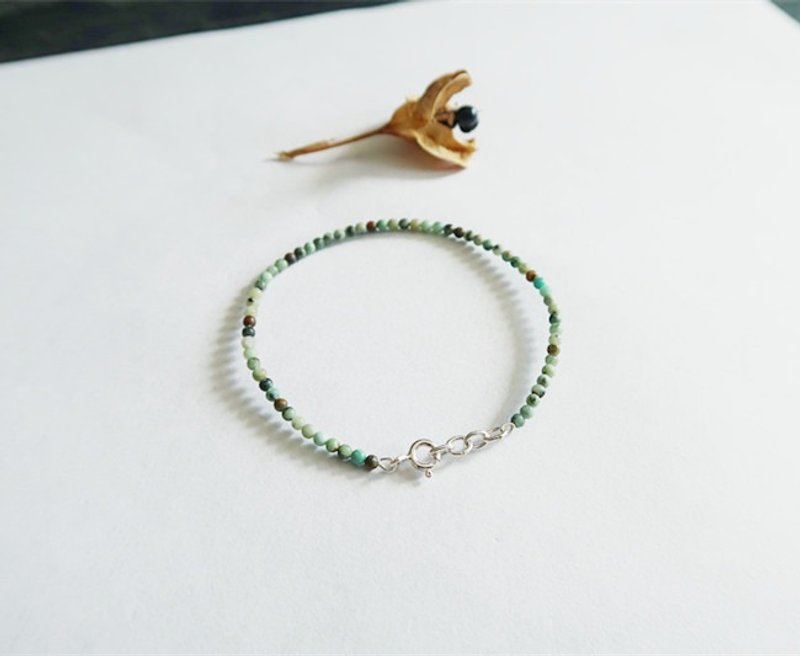 手链 绿松石 925纯银 - 手链/手环 - 纯银 多色