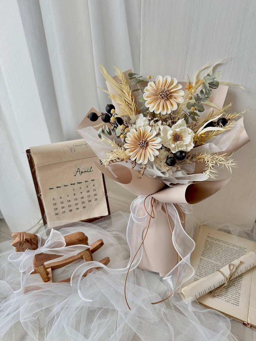 米光拾日 永生干燥花束 情人节花束 干燥花束 扩香花束 永生花束 - 干燥花/捧花 - 植物．花 