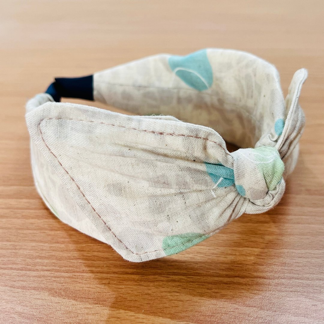 请MOYA 宽版手工发箍 日式彩球花 - 发饰 - 棉 蓝色