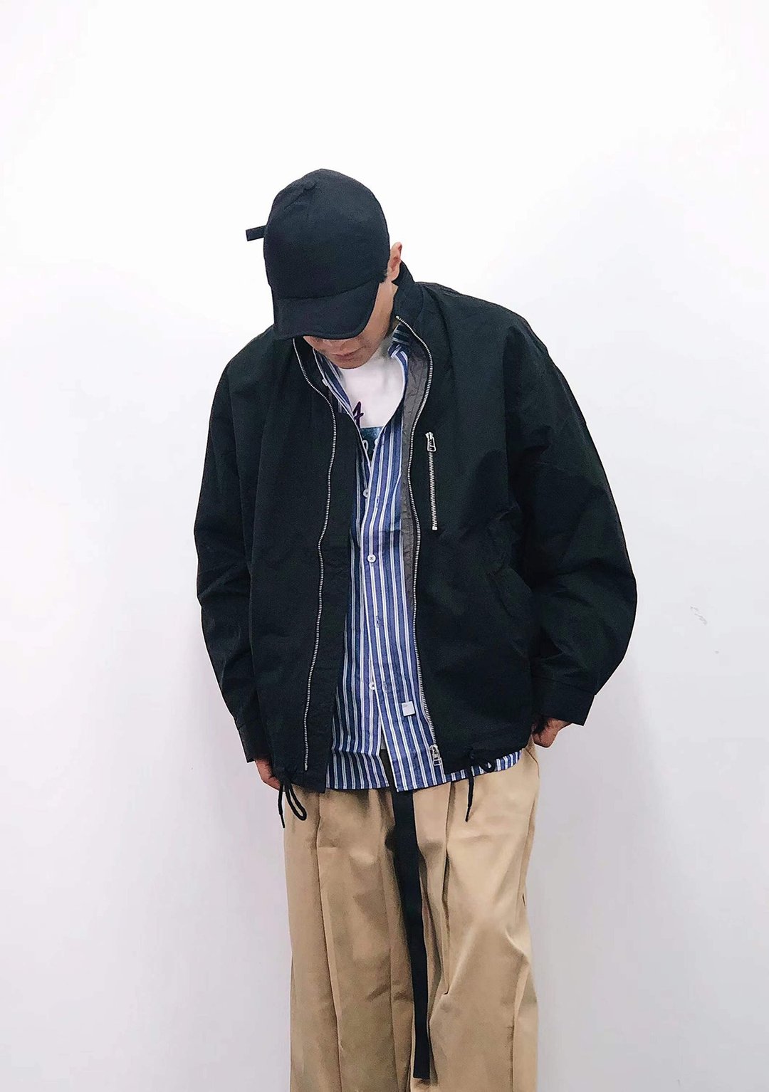 CITYBOY 宽松立领纯色休闲工装夹克 两色可选 - 男装外套 - 棉 