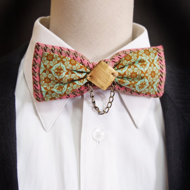 复古派对领结 bow tie - 领结/领巾 - 棉．麻 粉红色