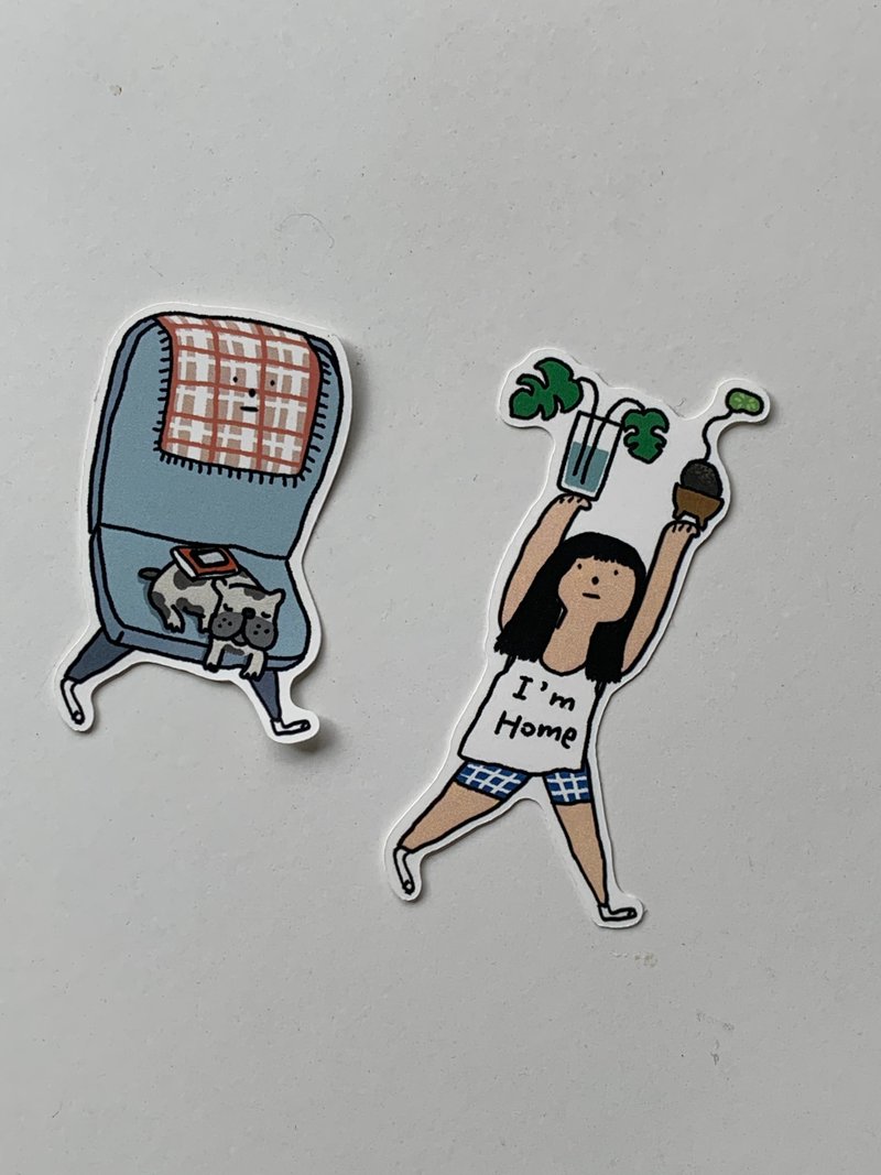 貼紙 - Sticker set Stay At Home Stay Safe - 贴纸 - 纸 多色