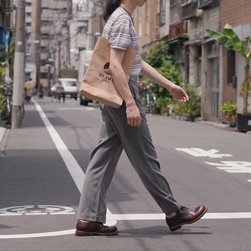 Nine Minute Trousers 日本制面料九分垂感灰色系带休闲西裤 - 男士长裤 - 其他人造纤维 灰色