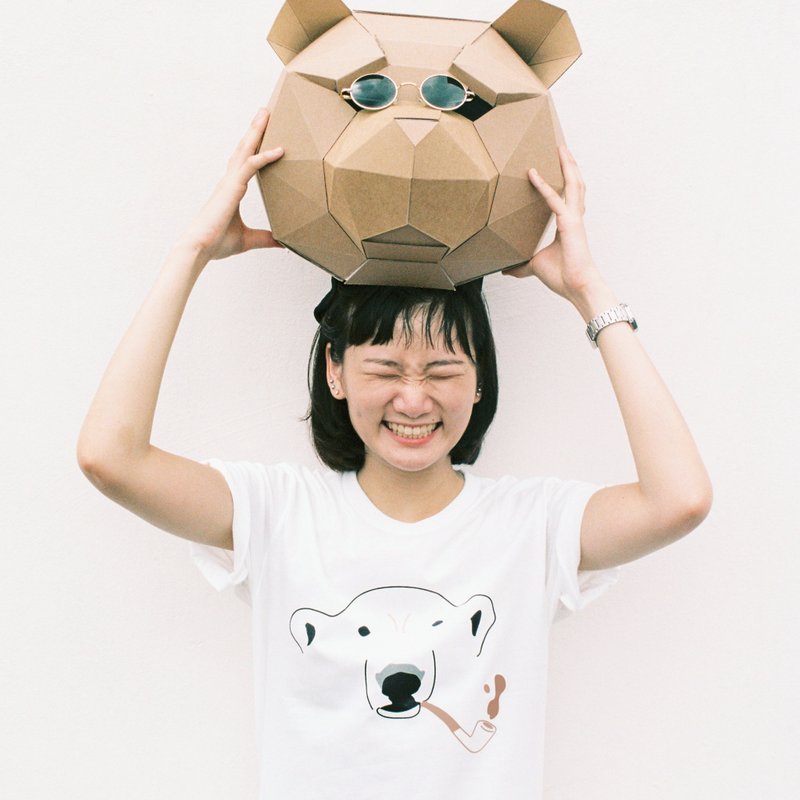 DON'T MAKE ME ANGRY!, Changeable color t-shirt (White) - 女装 T 恤 - 棉．麻 白色