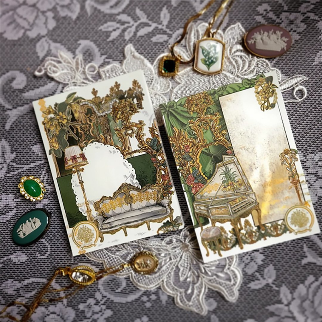 Dream of the Spring Manoir illustration memo pad series - 便条纸/标签贴 - 纸 绿色