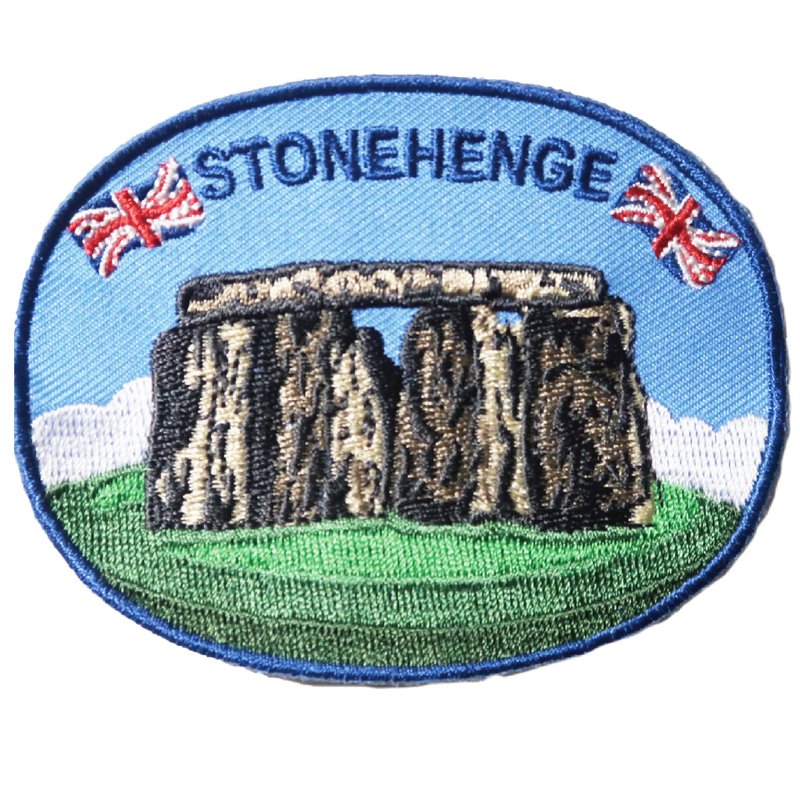 英国 巨石阵 热烫刺绣布章 贴布 布标 烫贴 徽章 肩章 识别章 背 - 徽章/别针 - 绣线 多色