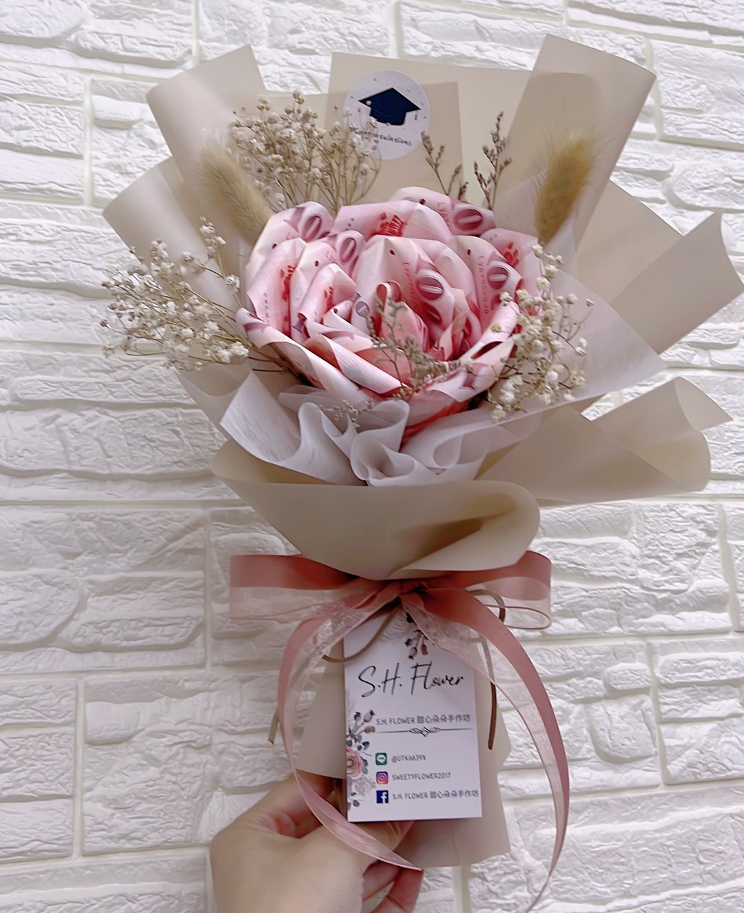 有钱花 过年红包/钞票花束/母亲节花束/生日礼物【请详读下方内文 - 干燥花/捧花 - 植物．花 