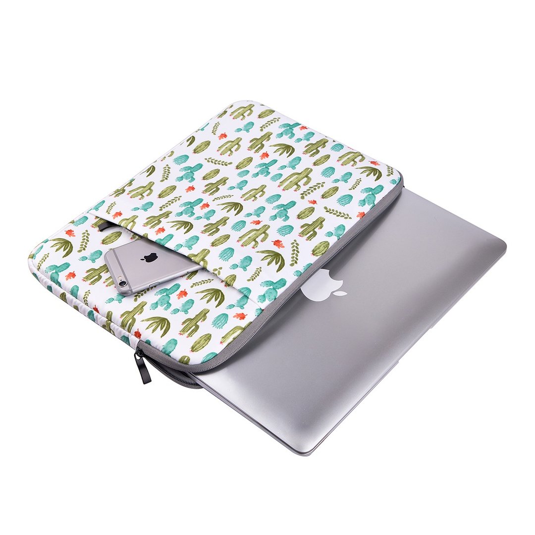 仙人掌防泼水Macbook笔电包/电脑包13-15.6寸笔记本保护套 - 电脑包 - 尼龙 绿色