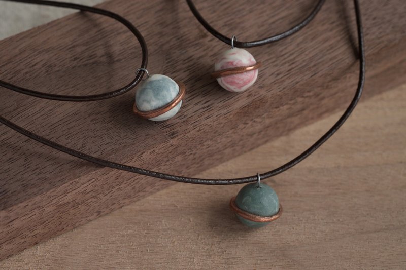 星环小行星项链 - 项链 - 陶 白色