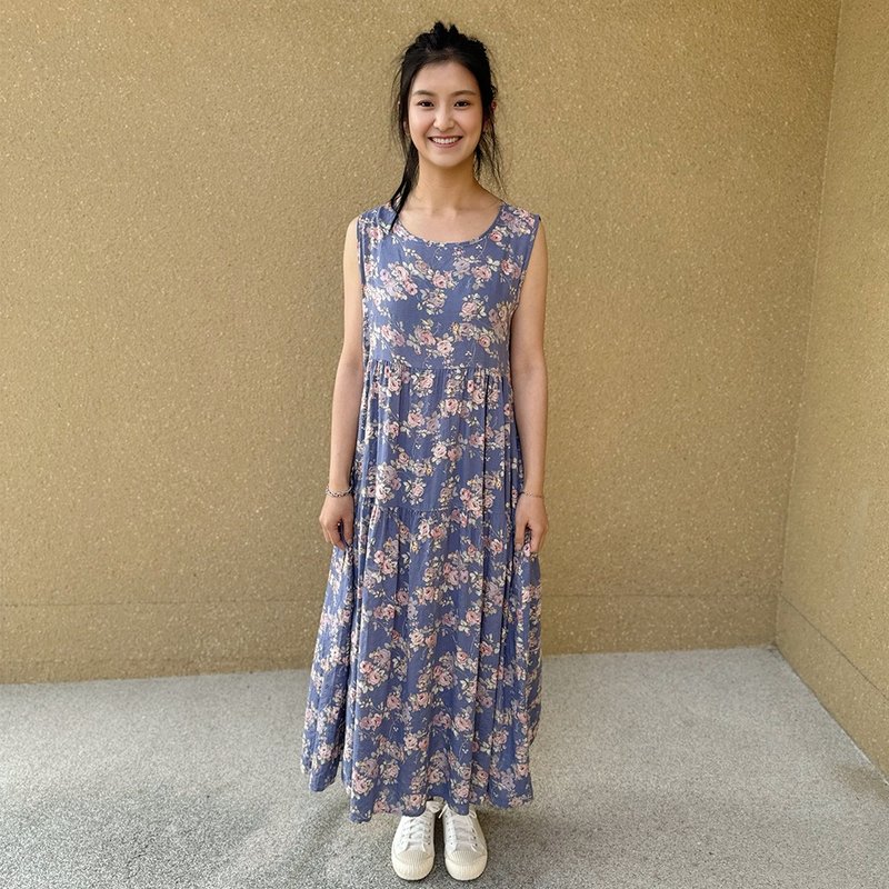 Hana Mokuba 无袖优雅花朵休闲洋装 - 洋装/连衣裙 - 其他材质 