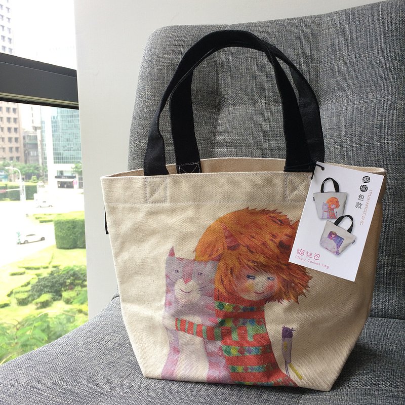 黄静莹-猫谜包 - 手提包/手提袋 - 棉．麻 多色