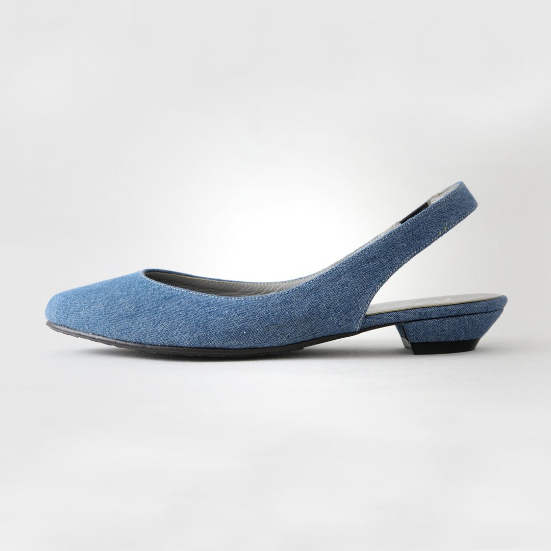 WL Denim 低跟(浅蓝) Heeled Sandals - 男女凉鞋 - 真皮 蓝色