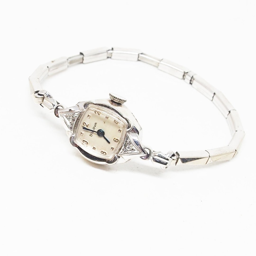1950s Vintage Bulova 银手表 - 女表 - 其他金属 银色