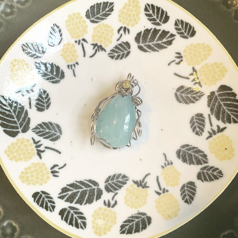 诞生石系列  海蓝宝 柔软的梦想 - 项链 - 半宝石 蓝色