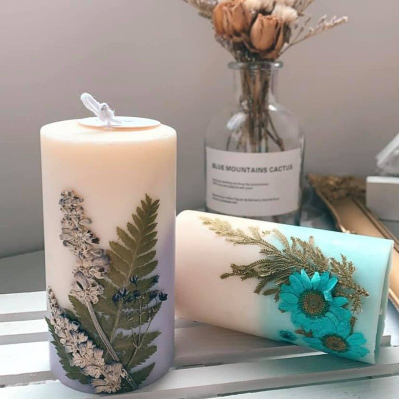 双色压花蜡烛 - 蜡烛/烛台 - 蜡 紫色