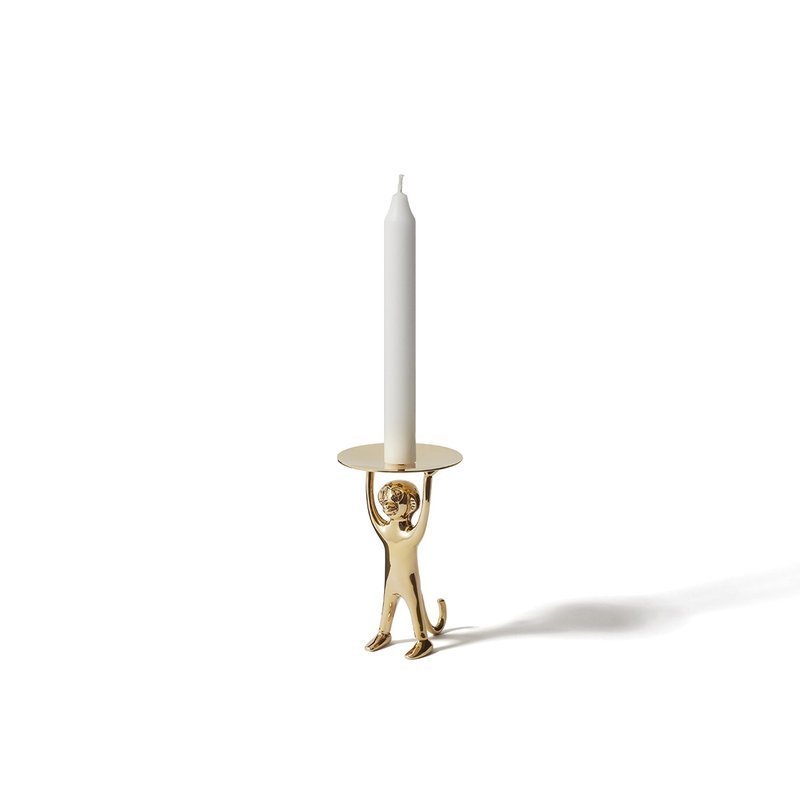Monki 烛台_抛光黄铜 - 蜡烛/烛台 - 铜/黄铜 金色