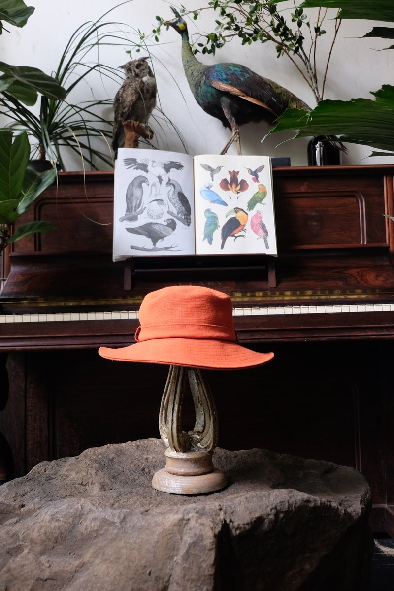 ฺBucket hat Chinmai / Orange color / Free Size - 帽子 - 其他材质 