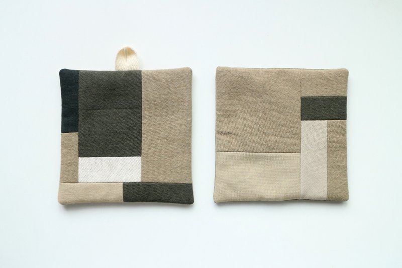 拼布杯垫 255 256 - 杯垫 - 棉．麻 绿色