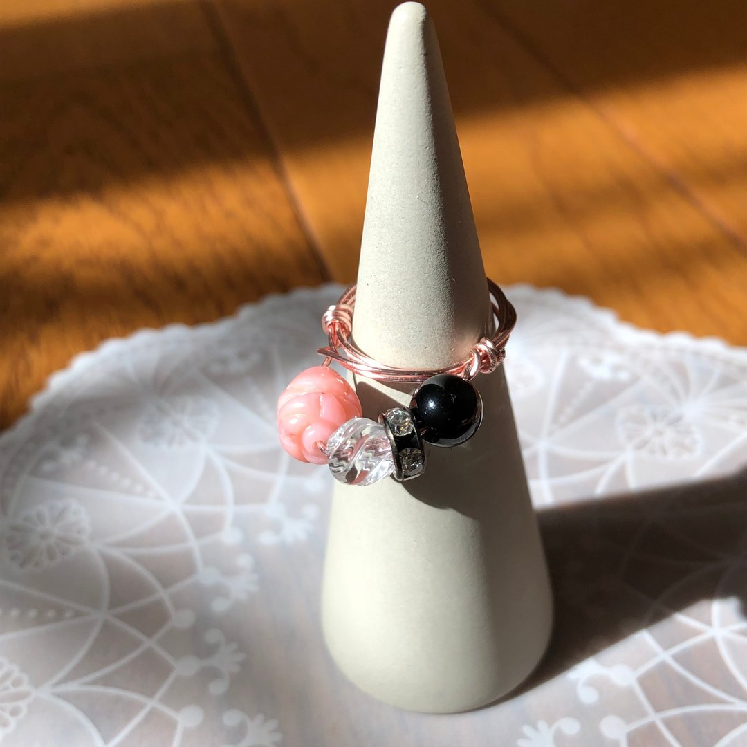 Soldier's natural stone wire ring - 戒指 - 贵金属 
