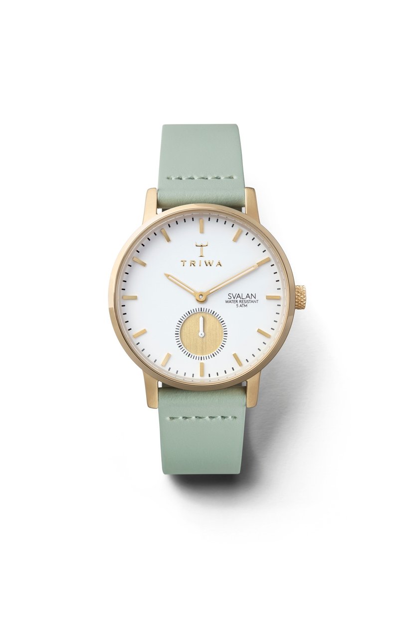 TRIWA 北欧设计 IVORY SVALAN -薄荷色皮裱带女款腕表 - 女表 - 其他金属 多色