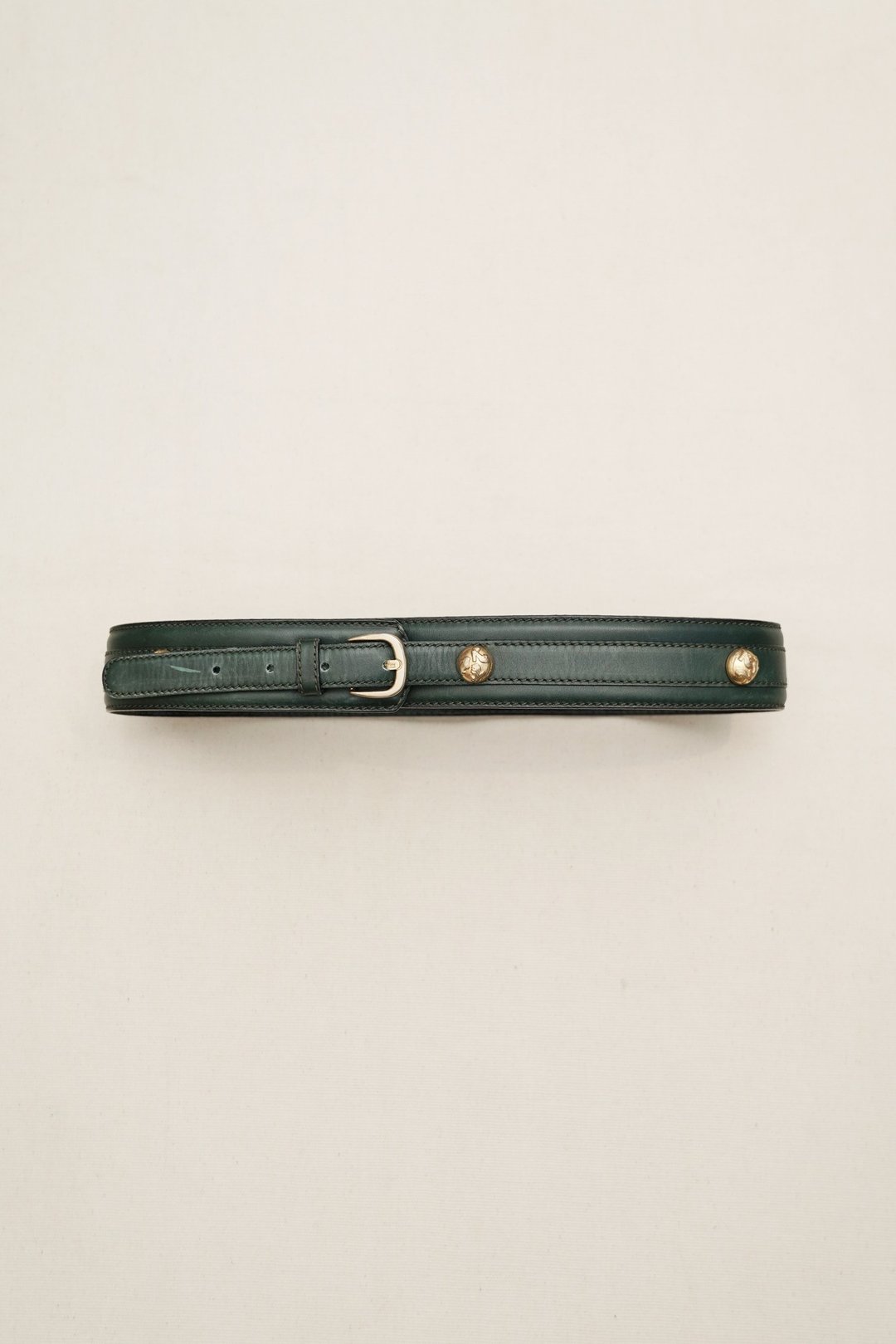 A ROOM MODEL - Vintage Salvatore Ferragamo湖水绿皮带 - 皮带/腰带 - 真皮 绿色
