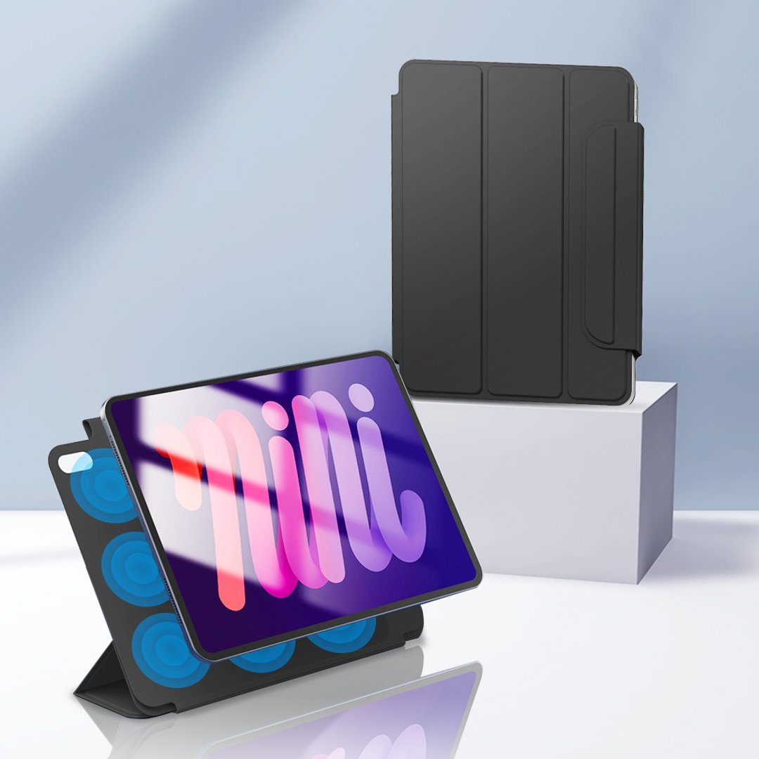 iPad mini6 (8.3寸) 双面磁吸 多角度 防摔 平板保护套 皮套 - 电脑包 - 其他材质 黑色