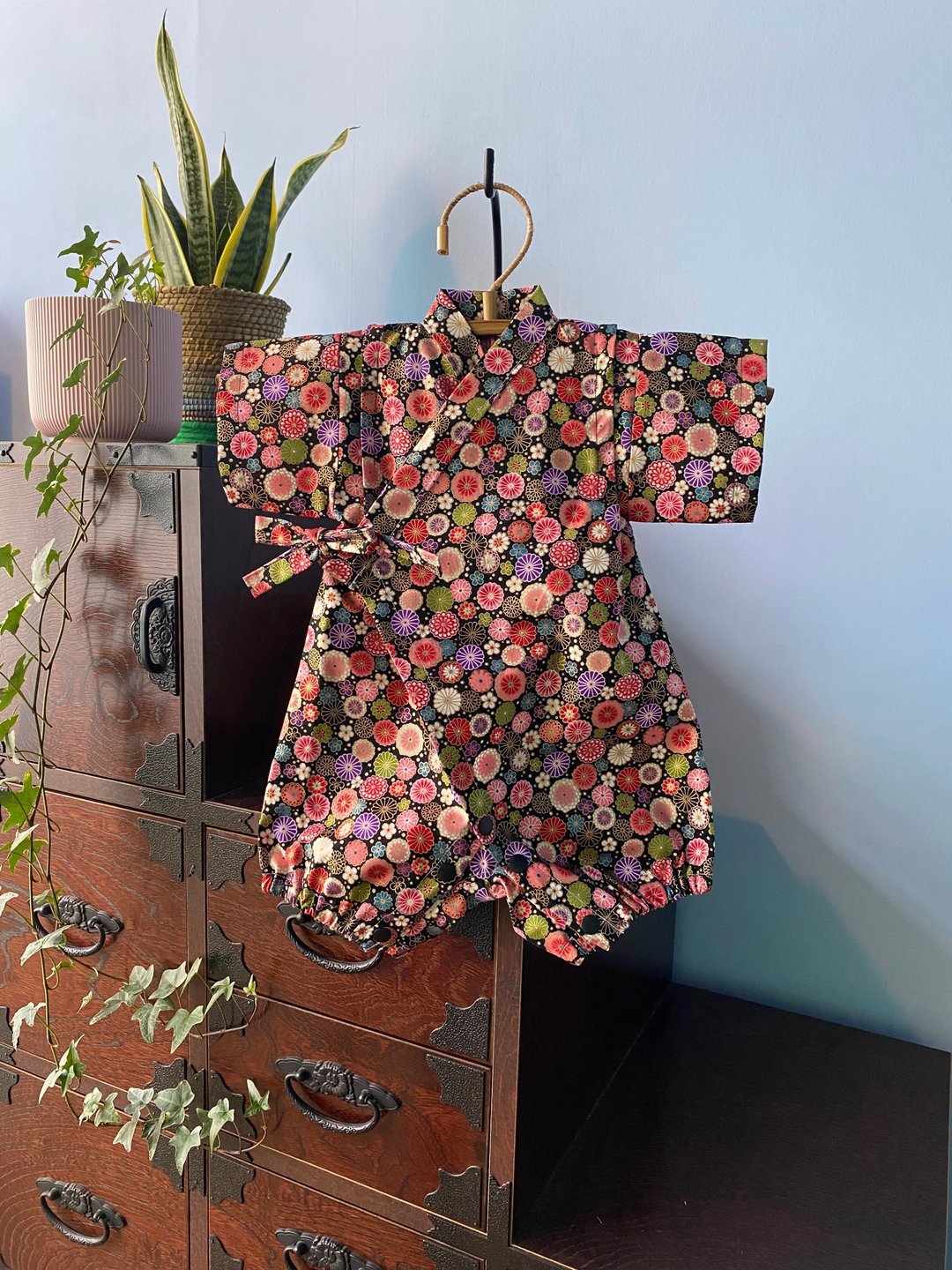 Baby Jinbei Japanese style Jinbei 70cm - 包屁衣/连体衣 - 棉 黑色