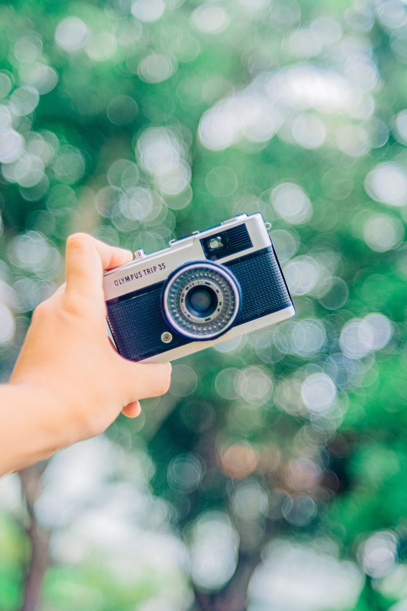 Olympus Trip 35 经典底片相机 太阳能电池曝光计  自动曝光 - 相机 - 其他金属 银色