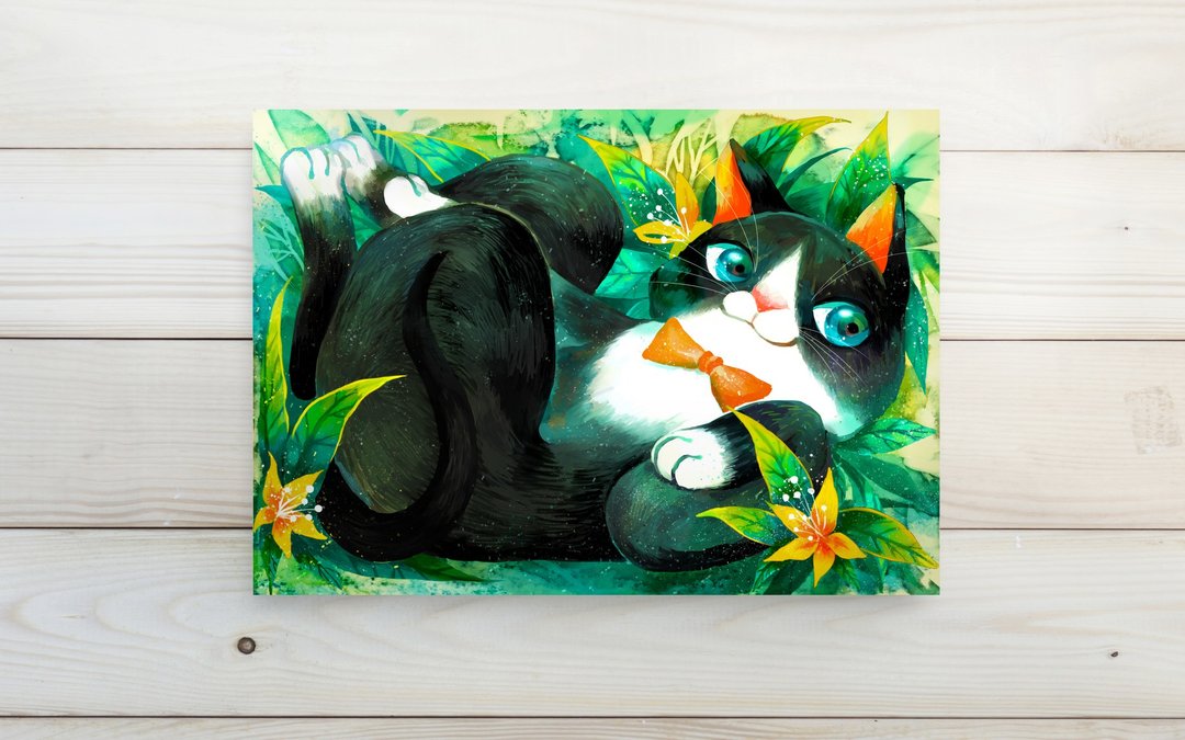 白袜小绅士/明信片postcard - 卡片/明信片 - 纸 绿色