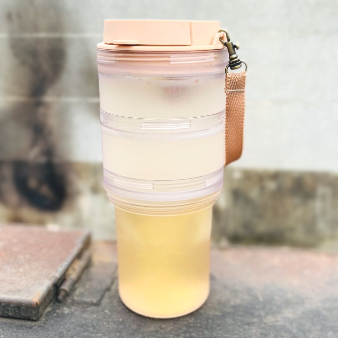 宜我转转杯/环保随行杯/ 390-590-790ml / 冰漾奶 (含提绳吸管) - 水瓶/水壶 - 环保材料 