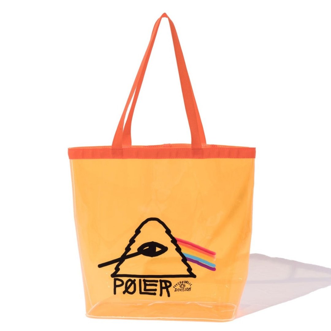 日本限定 POLER PVC POOL BAG 防水托特包 / 轻便袋收纳包 / 橘 - 手提包/手提袋 - 其他材质 橘色