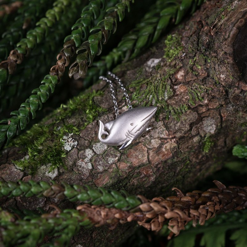 森灵动力立体版 回旋鲨 925纯银项链 情侣对链 - 项链 - 纯银 银色