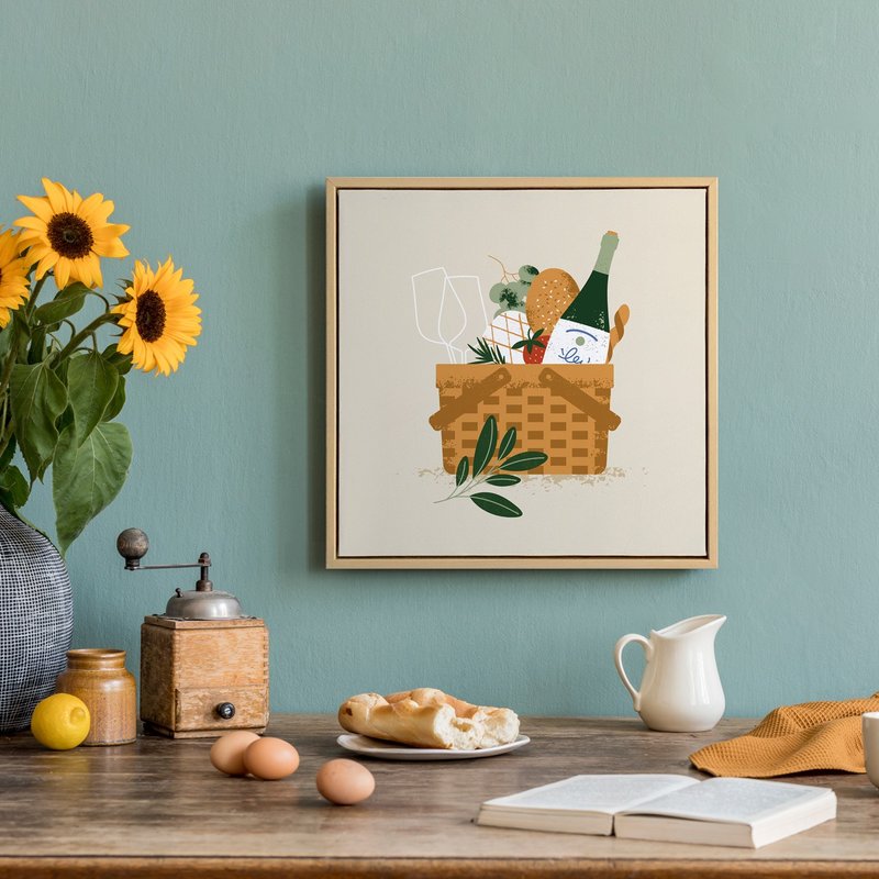 义式食材集合 II - 意大利料理插图挂画/餐酒馆装饰挂画/民宿布置 - 海报/装饰画/版画 - 棉．麻 绿色