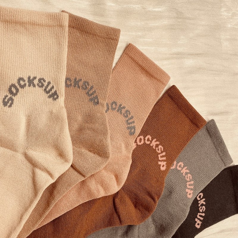 SocksUP 抑菌胶原蛋白除臭袜 | 法式舒芙蕾六色系 | 专利气垫 - 袜子 - 棉．麻 