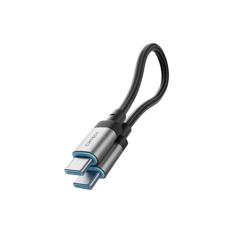 CUKTECH 酷态科 磁吸编织充电传输快充线 CTC615S 6A 15cm 240W - 充电宝/传输线 - 其他材质 黑色