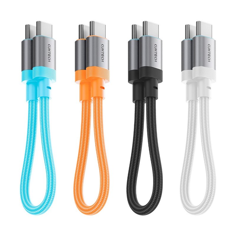 CUKTECH 酷态科 磁吸编织充电传输快充线 CTC615S 6A 15cm 240W - 充电宝/传输线 - 其他材质 黑色