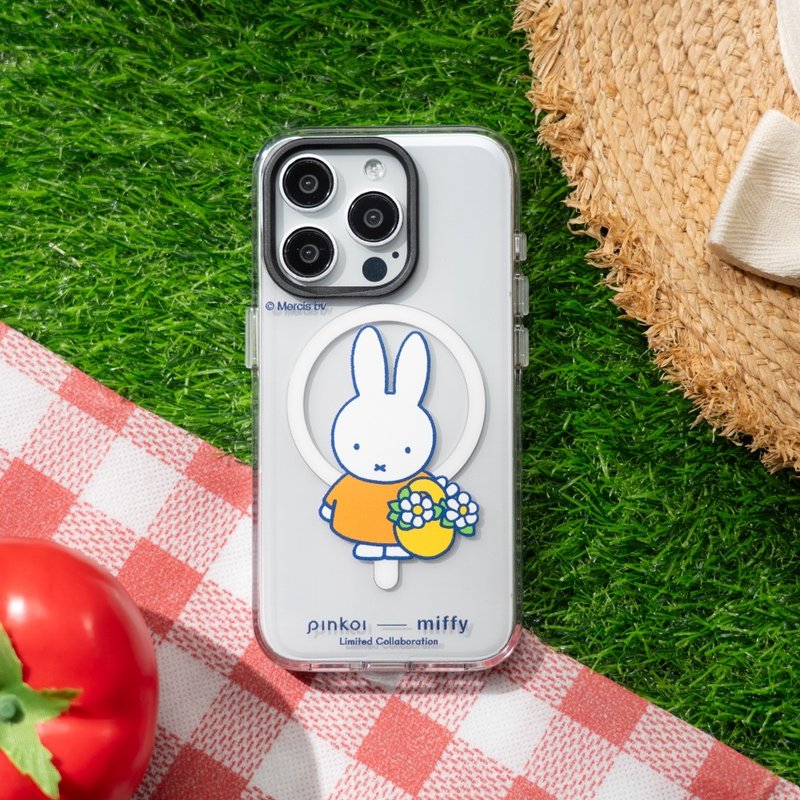【Pinkoi x miffy70周年】Clear Magsafe兼容透明手机壳-春日花语 - 手机壳/手机套 - 塑料 透明