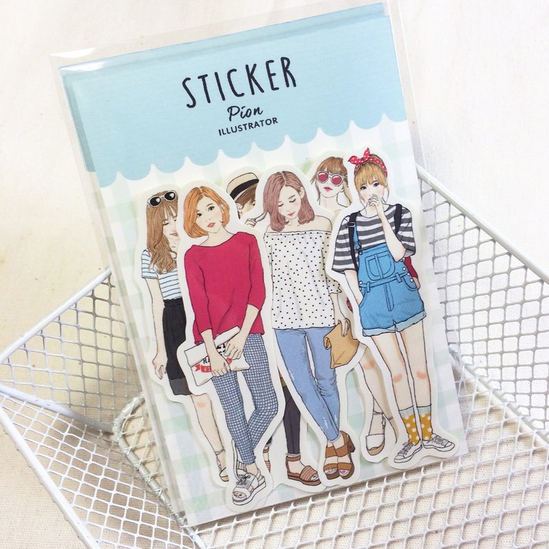 街拍 / 6入贴纸 - 贴纸 - 纸 