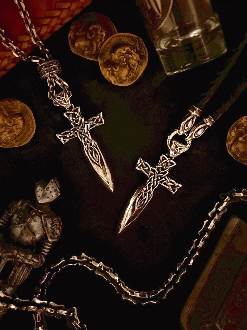 【凯尔特系列】凯尔特圣剑/银/单坠 - 项链 - 纯银 银色