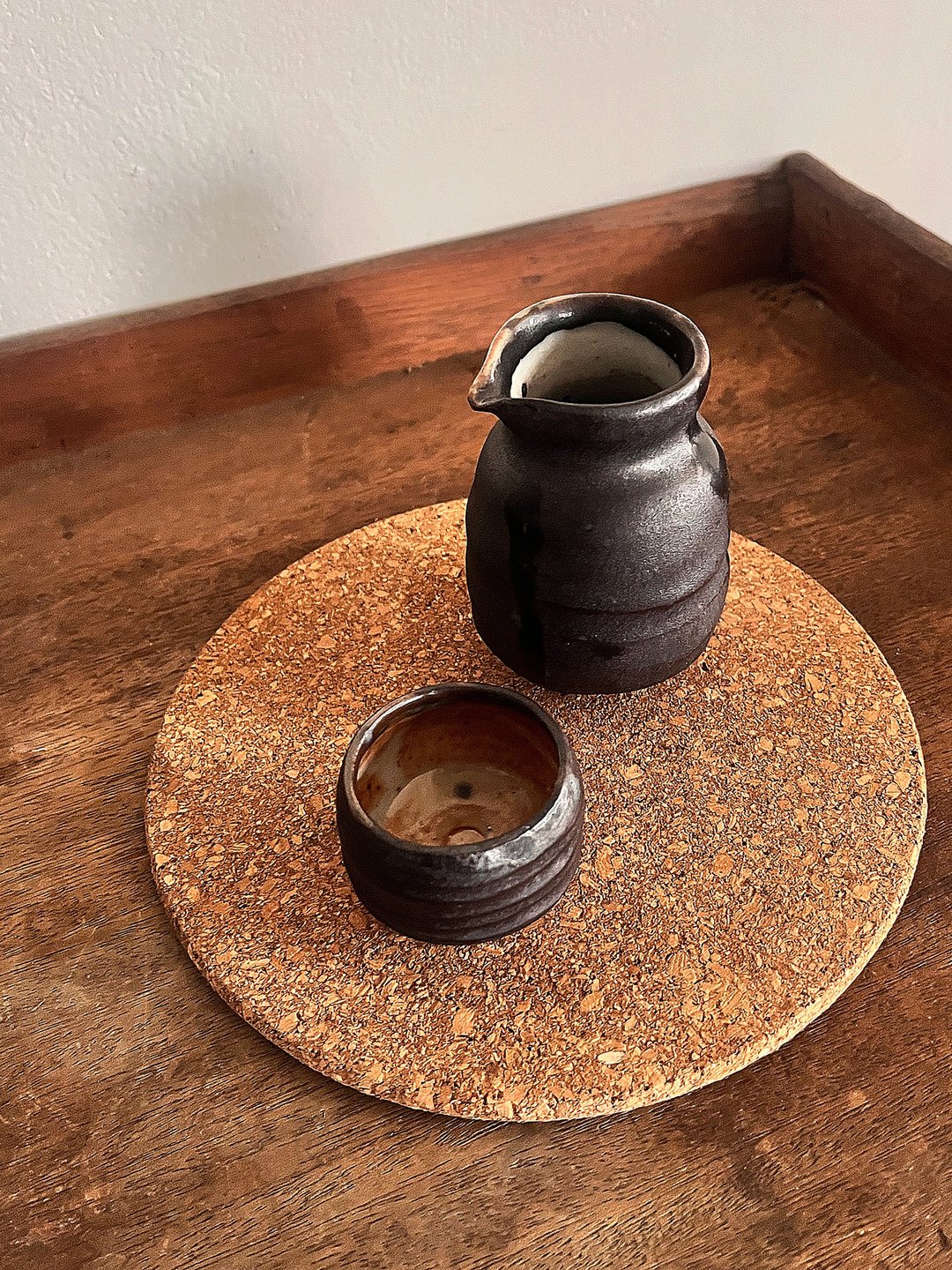 雾霭 德利酒器组 清酒壶与酒杯一入 | 陶器皿 - 酒杯/酒器 - 陶 黑色