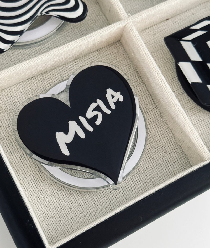 【MISIA】限量桃心磁吸式气囊支架-软塑 - 手机座/防尘塞 - 压克力 